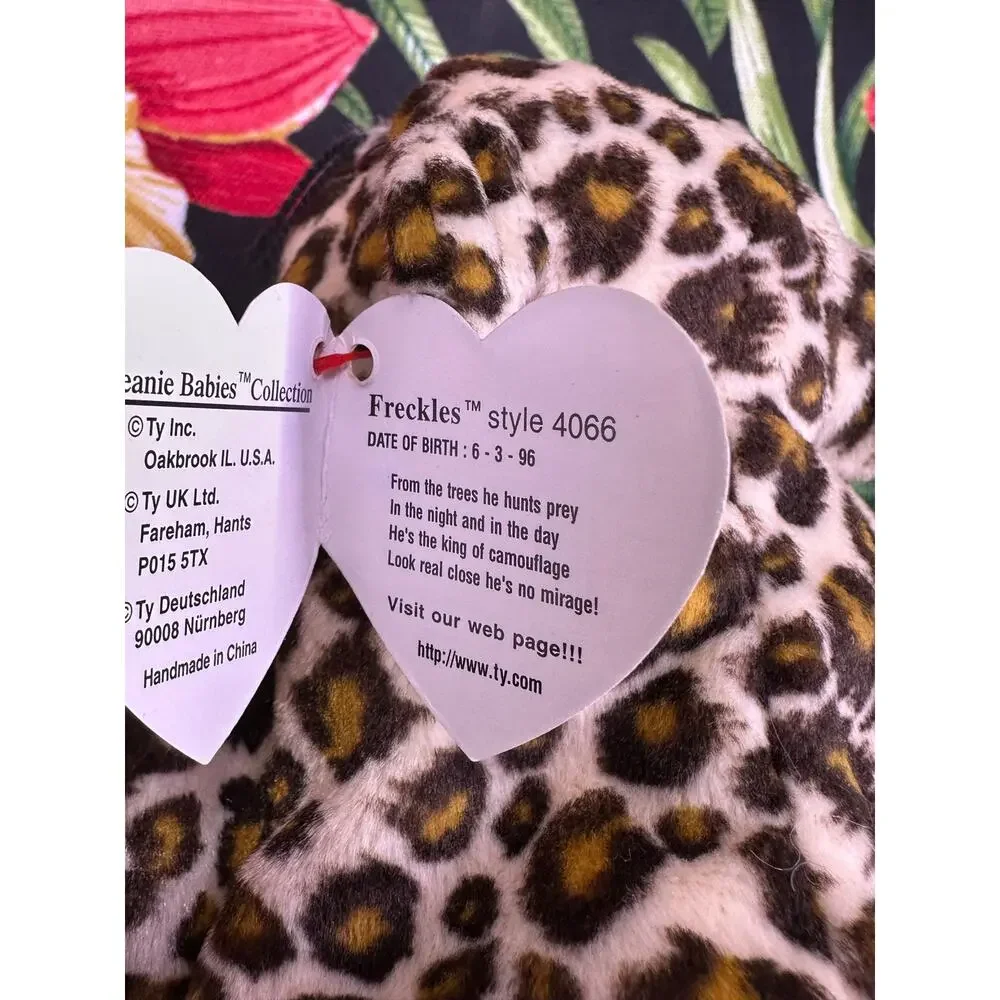 Vintage 1996 FRECKLES the Leopard  TY Beanie Baby retired